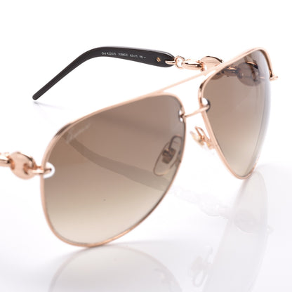 Gucci Marina Chain Aviator Sunglasses GG 4225/S Gold Black 5 of 8