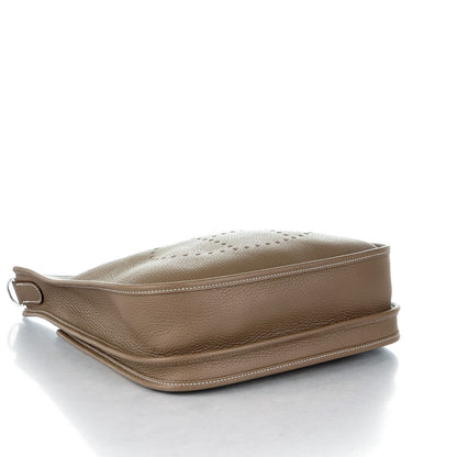 Hermes Taurillon Clemence Evelyne III PM Etoupe 4 of 7