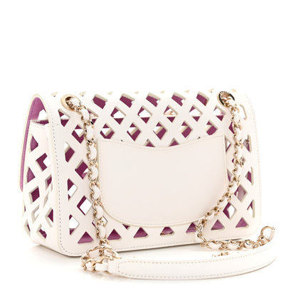 Chanel Lambskin Small Sea Through Flap White Multicolor 4 of 11