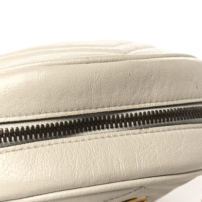 Gucci Calfskin Matelasse Mini GG Marmont Round Shoulder Bag White 10 of 12