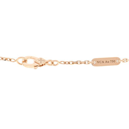 Van Cleef & Arpels 18K Rose Gold Diamond Mother of Pearl Medium Cosmos Clip Pendant Necklace 4 of 5
