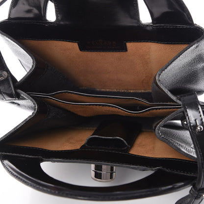 Dolce & Gabbana DELVAUX Patent Calfskin Twist Lock Shoulder Bag Black 5 of 18