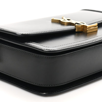 Saint Laurent Box Calfskin Monogram Medium Solferino Satchel Black 9 of 10