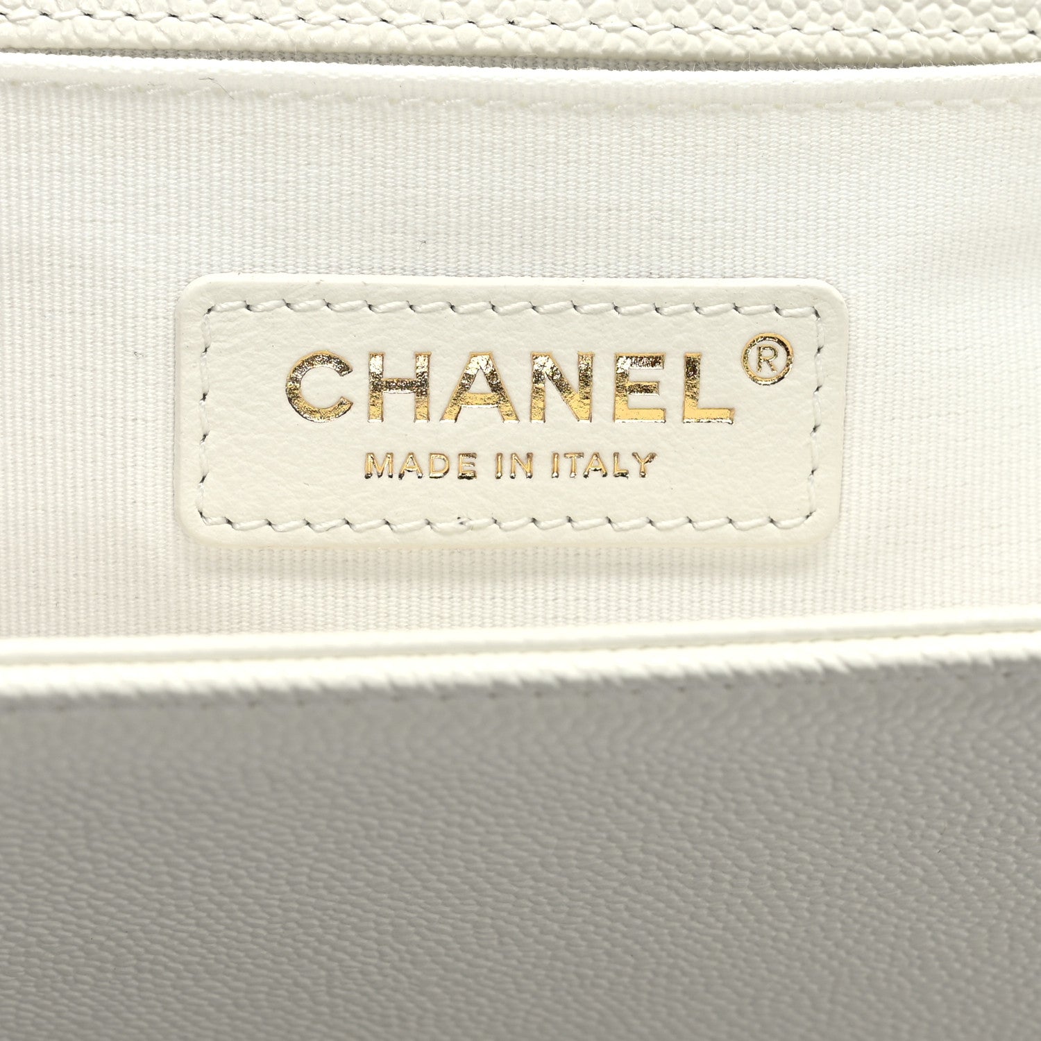 Chanel Caviar Quilted Medium Boy Flap White 6 of 9