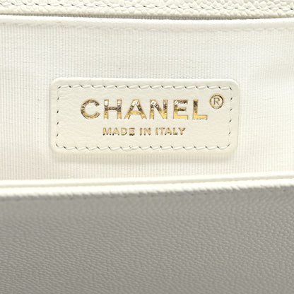 Chanel Caviar Quilted Medium Boy Flap White 6 of 9