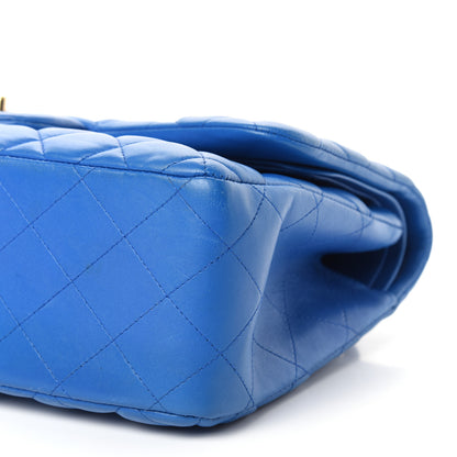 Chanel Lambskin Quilted Jumbo Double Flap Blue 9 of 10