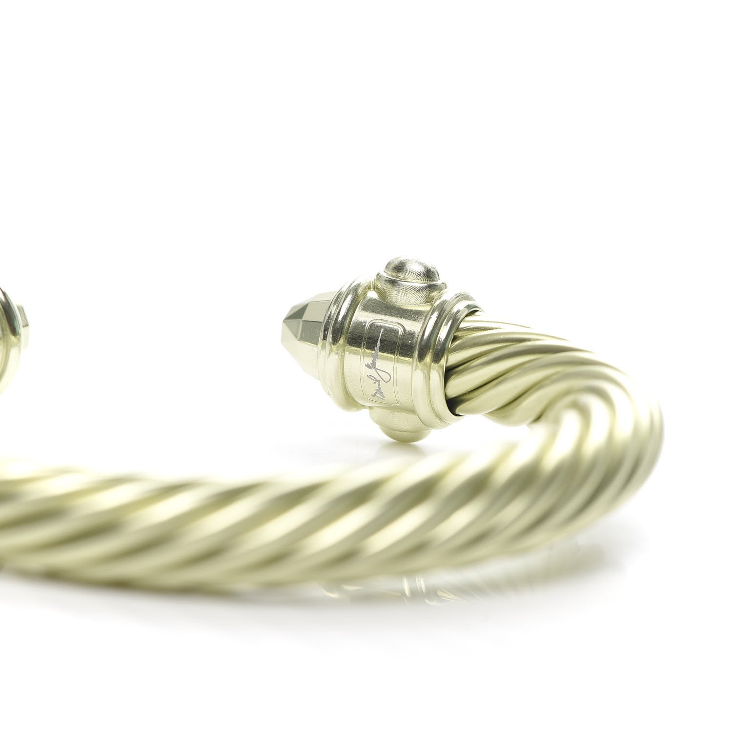 David Yurman Aluminum Renaissance 10mm Cable Bracelet Champagne 5 of 6