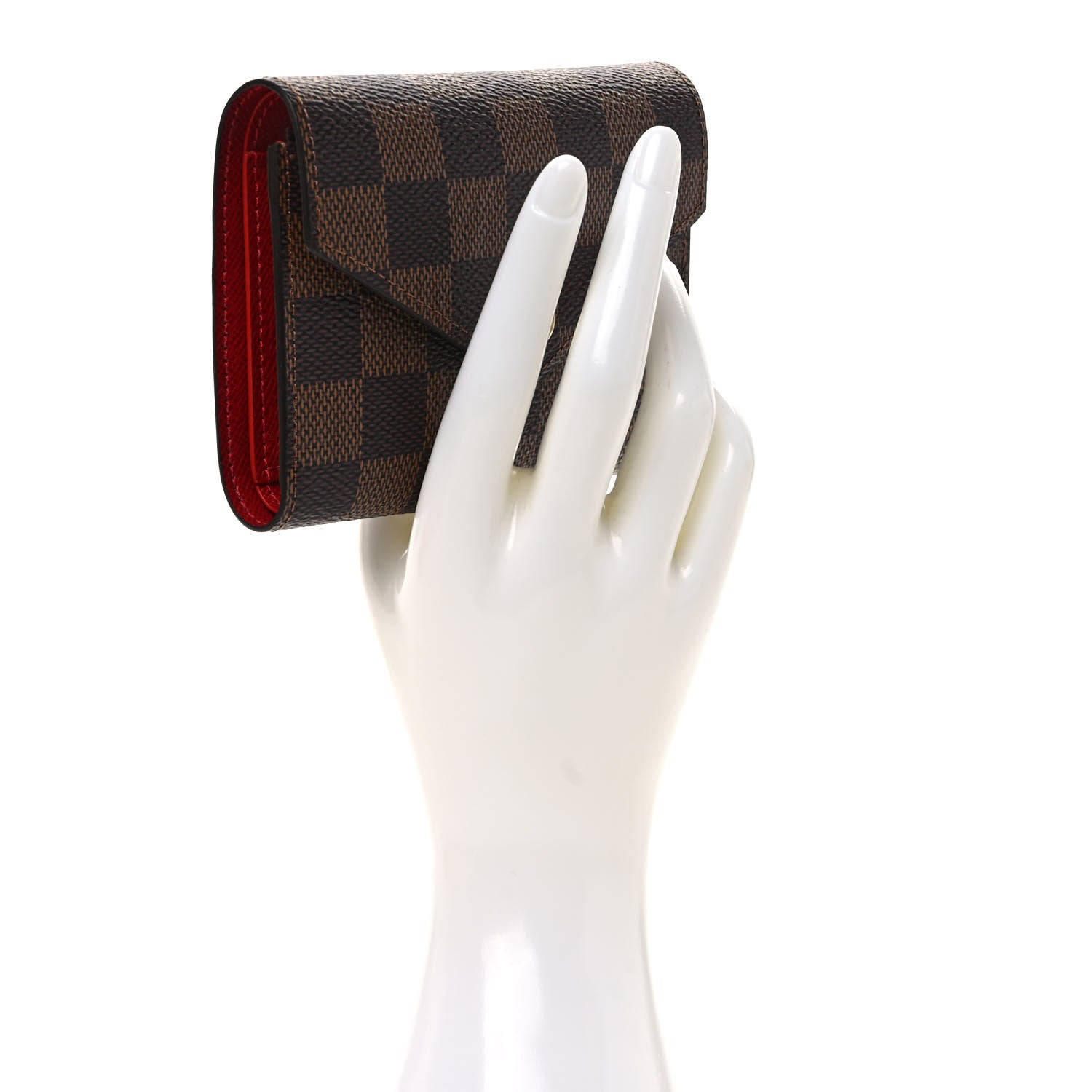 Louis Vuitton Damier Ebene Victorine Wallet Cherry 2 of 7