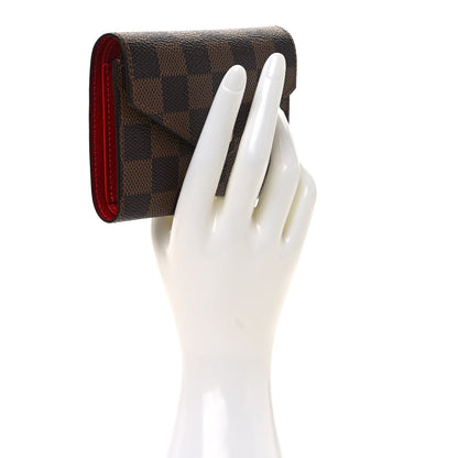 Louis Vuitton Damier Ebene Victorine Wallet Cherry 2 of 7