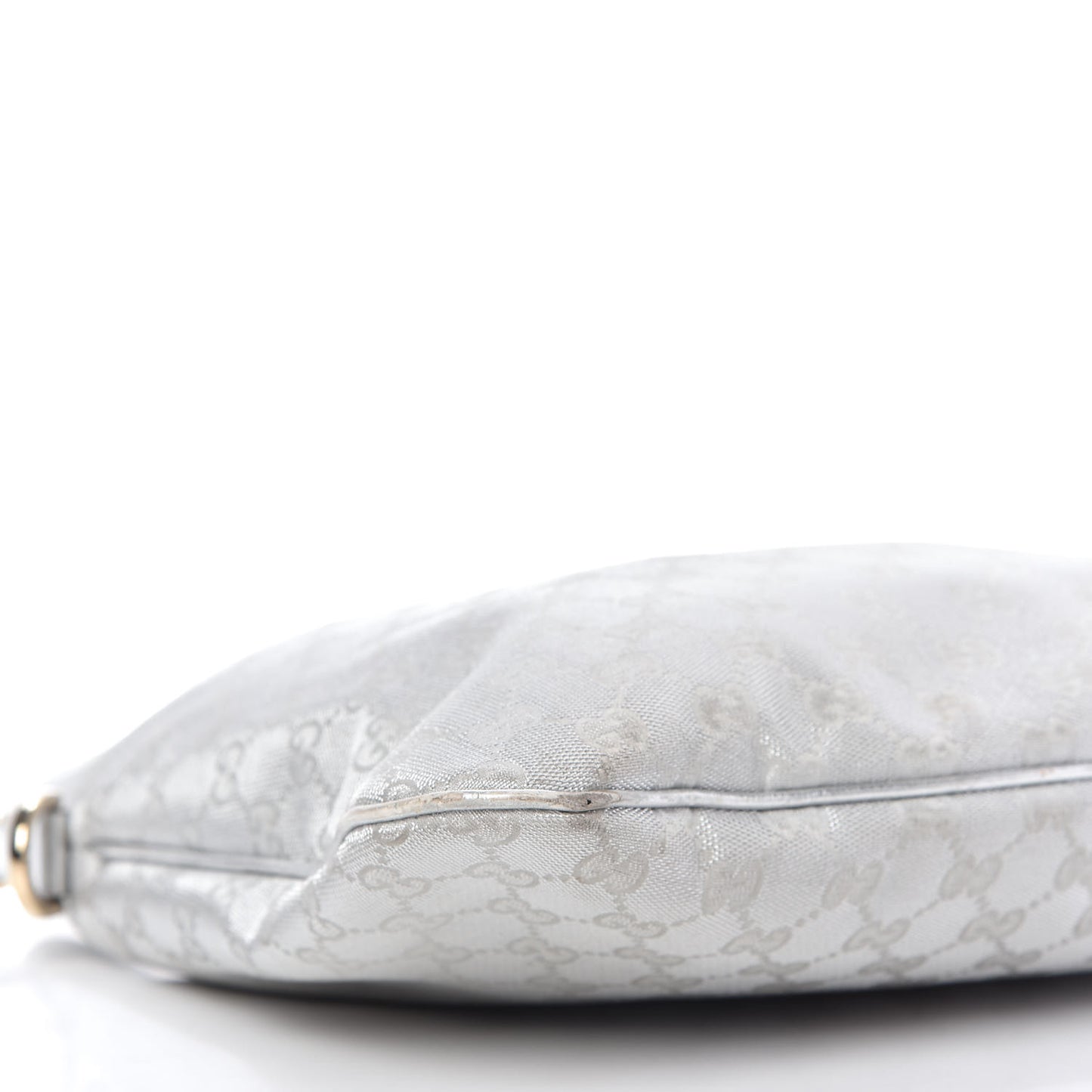 Metallic Monogram Medium New Britt Hobo Silver