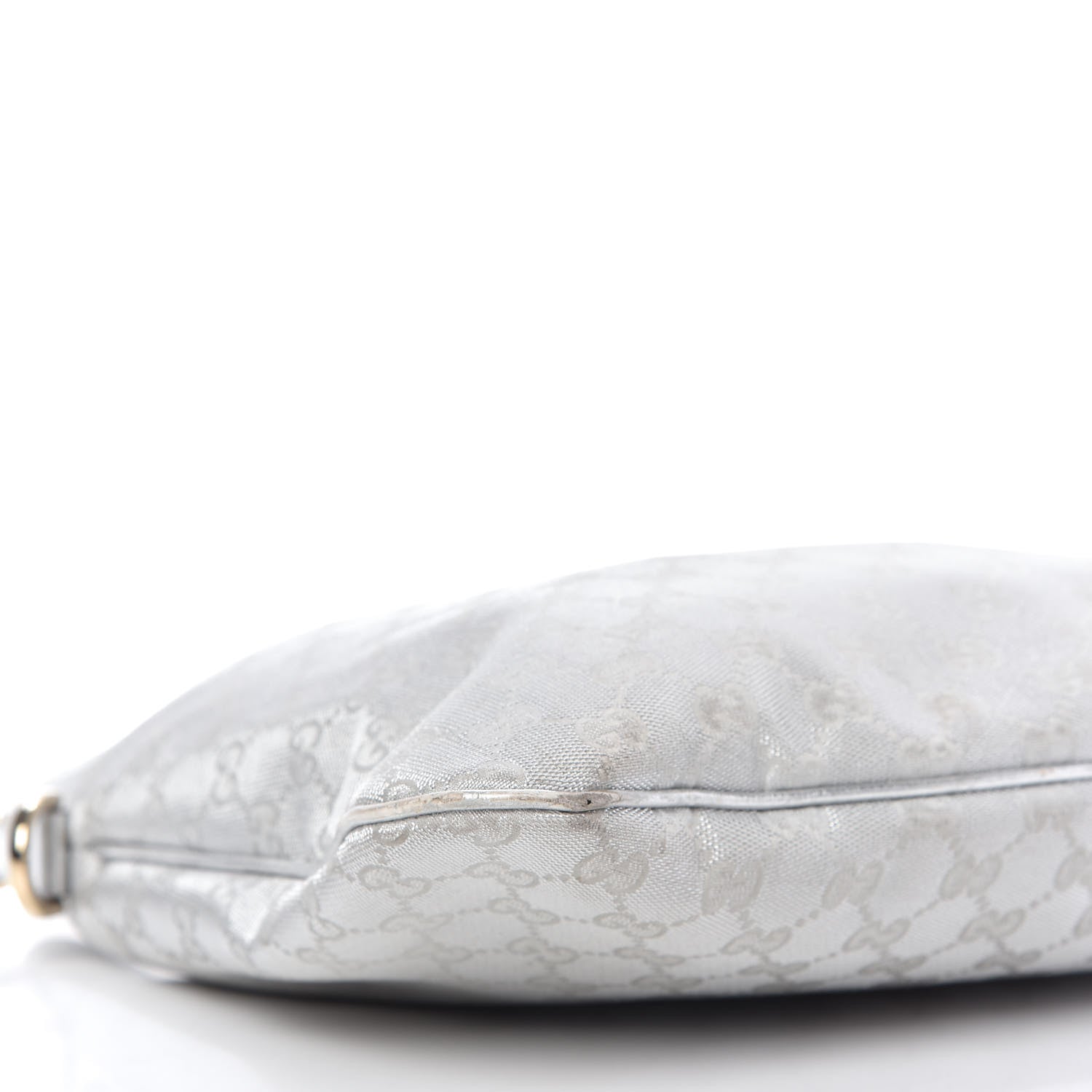 Gucci Metallic Monogram Medium New Britt Hobo Silver 6 of 10