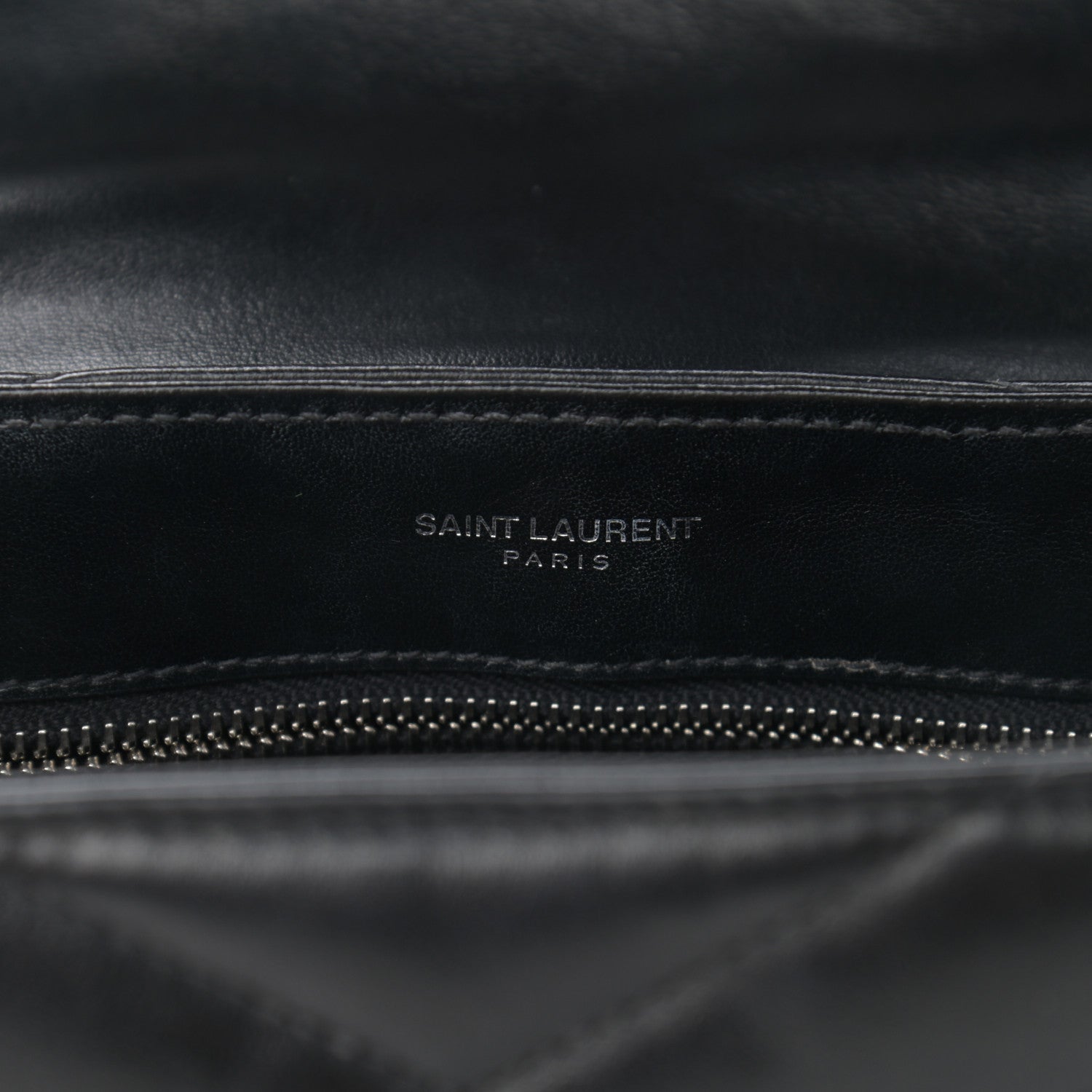 Saint Laurent Calfskin Y Quilted Monogram Toy Loulou Crossbody Bag Black 9 of 12