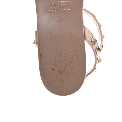 Valentino Garavani PVC Jelly Rockstud Caged Sandals 38 Poudre 11 of 14