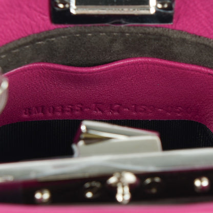 Fendi Nappa Micro Peekaboo Iconic Satchel Magenta 7 of 8
