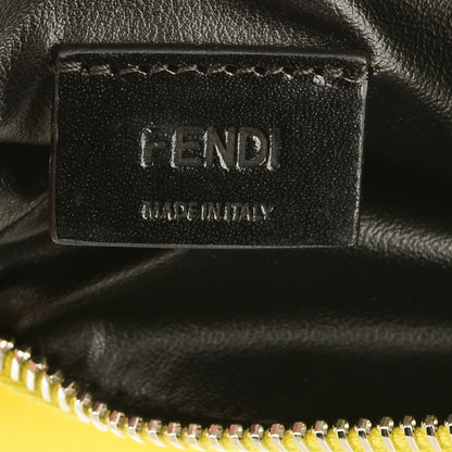 Fendi Nylon Vitello Elite Crystal Eye Monster Large Cosmetic Pouch Yellow 6 of 8