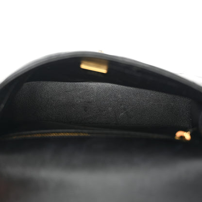 Chanel Lambskin Resin Quilted Top Handle Flap Black 5 of 10