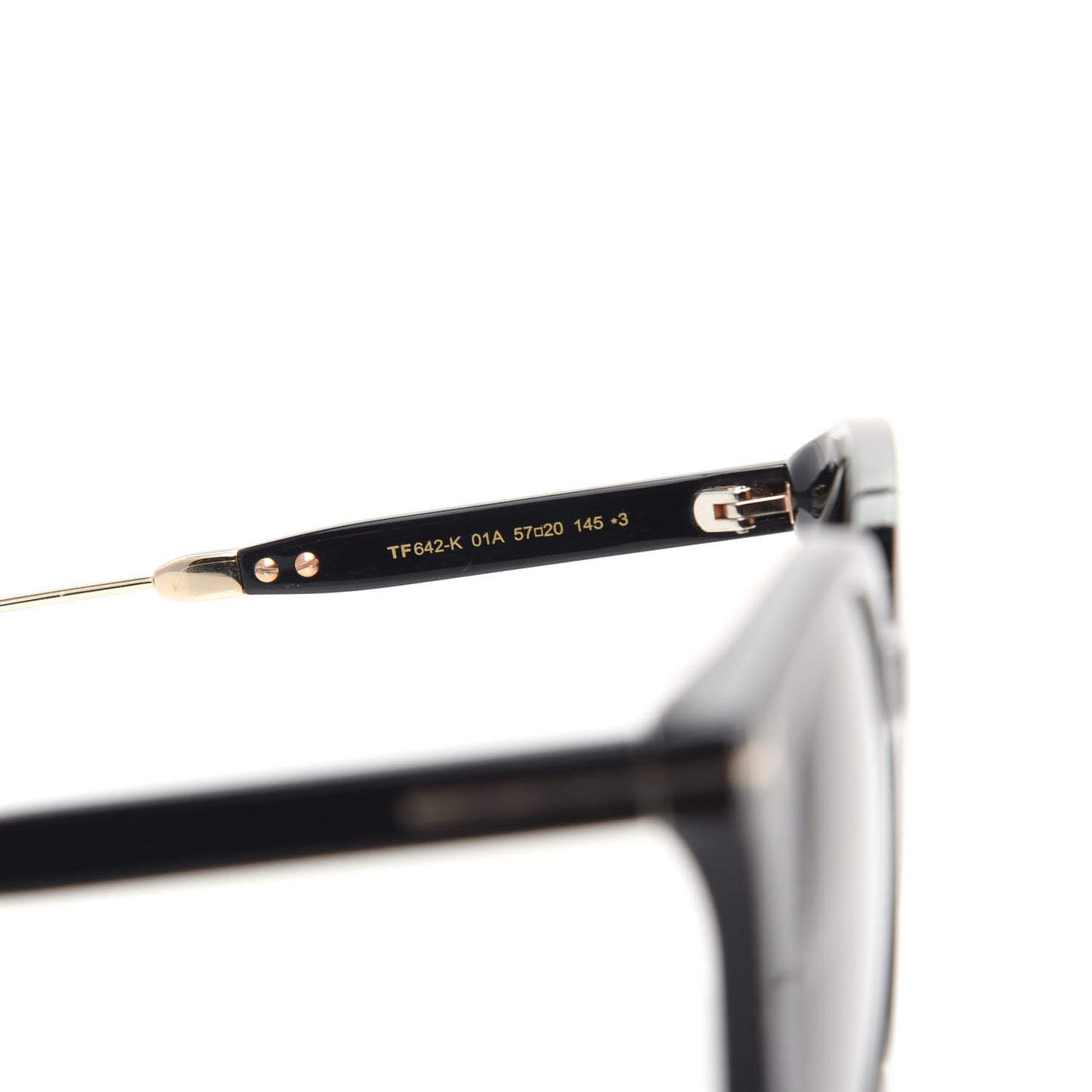 Round TF642-K Sunglasses Black
