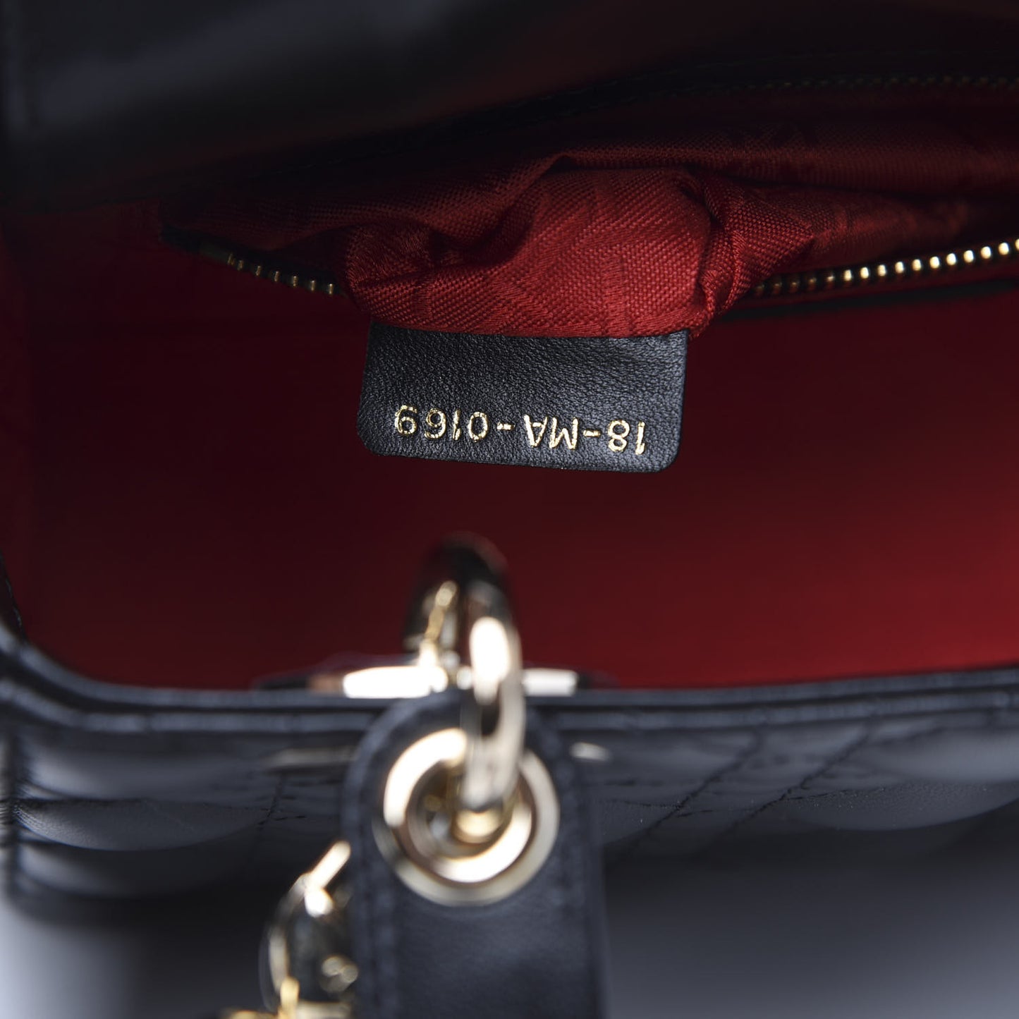 Lambskin Cannage Small My ABCDior Lady Dior Black