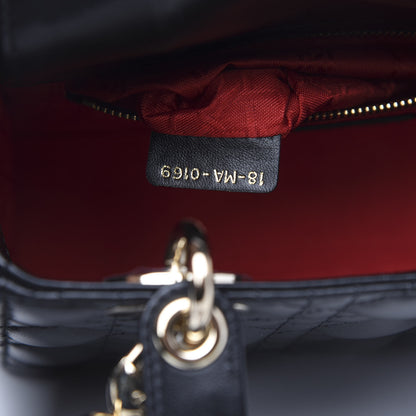 Christian Dior Lambskin Cannage Small My ABCDior Lady Dior Black 7 of 11