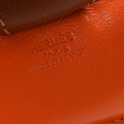 Hermes Milo Lambskin Grigri Rodeo Horse Bag Charm PM Feu Cornaline Fauve 3 of 5