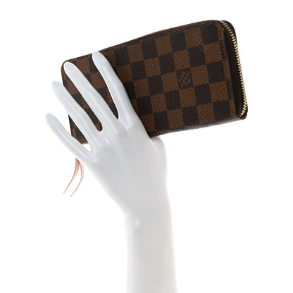 Louis Vuitton Damier Ebene Clemence Wallet Rose Ballerine 2 of 7