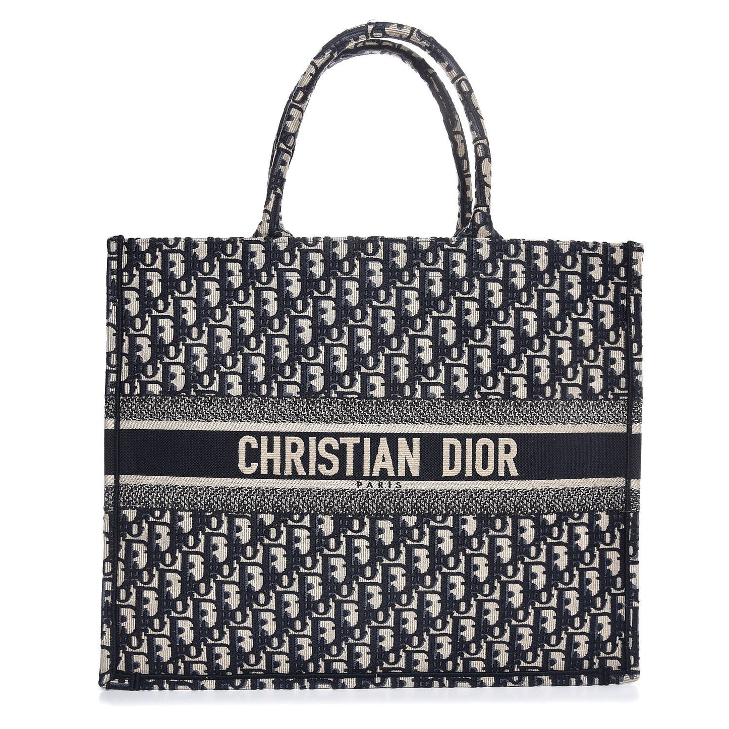 Oblique Book Tote Blue Multicolor