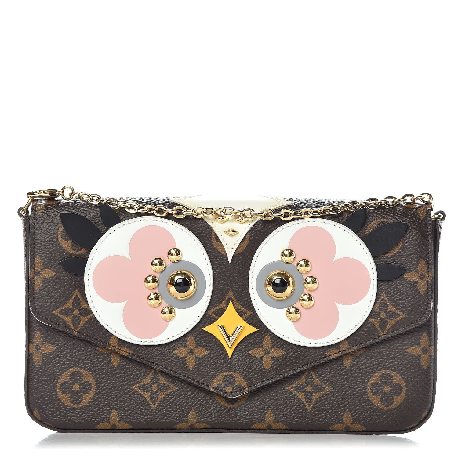 Louis Vuitton Monogram Lovely Birds Pochette Felicie Chain Wallet 1 of 10