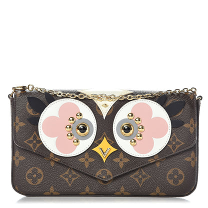 Louis Vuitton Monogram Lovely Birds Pochette Felicie Chain Wallet 1 of 10