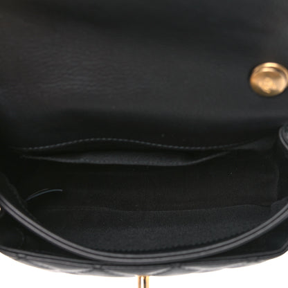 Chanel Calfskin Quilted Top Handle Flap Black 7 of 10