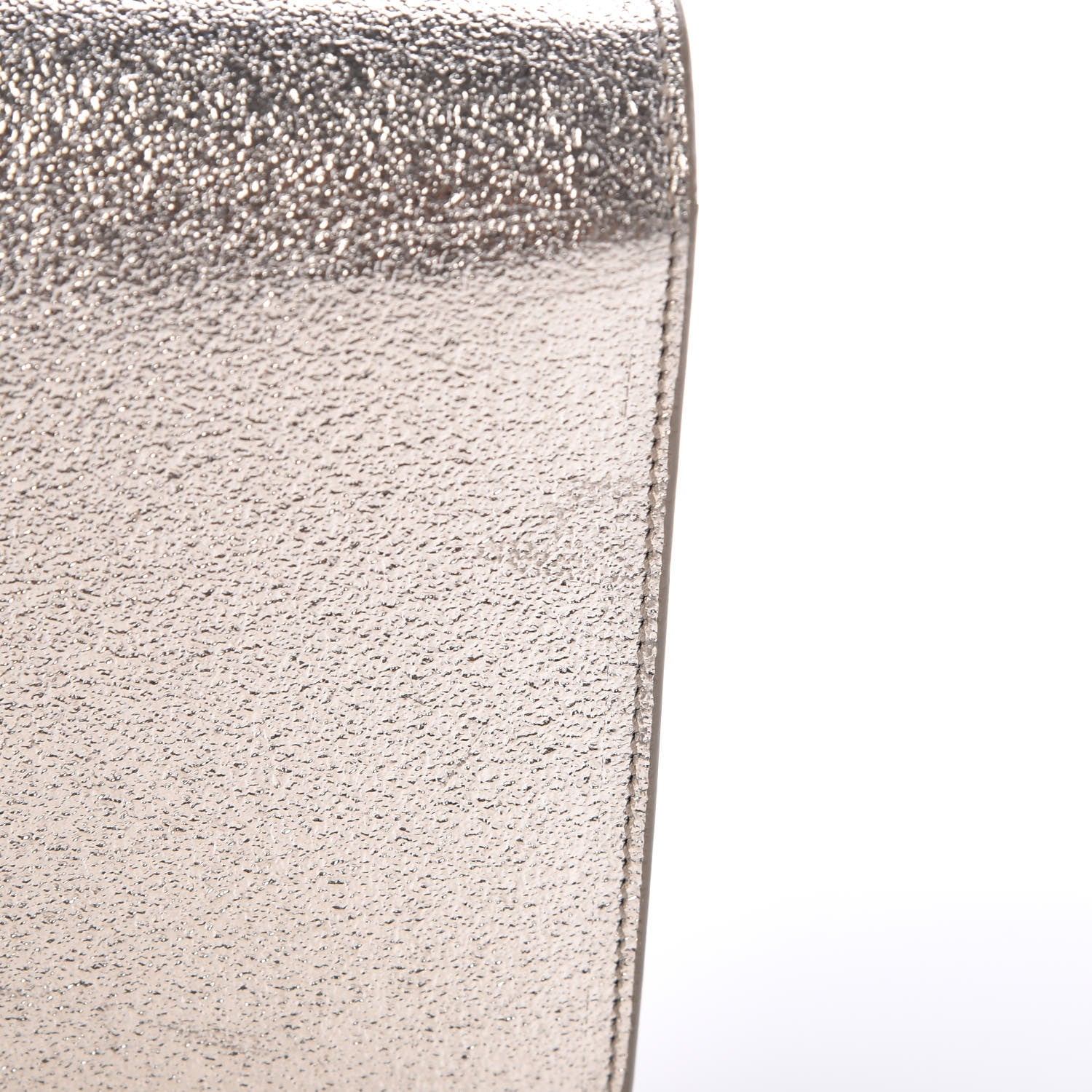 Saint Laurent Textured Metallic Calfskin Classic Monogram Cassandre Clutch Silver 9 of 12