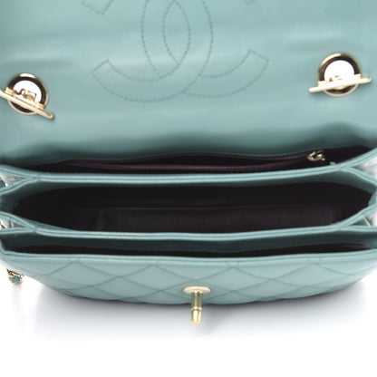 Chanel Lambskin Quilted Small Trendy CC Flap Dual Handle Bag Light Green 6 of 21