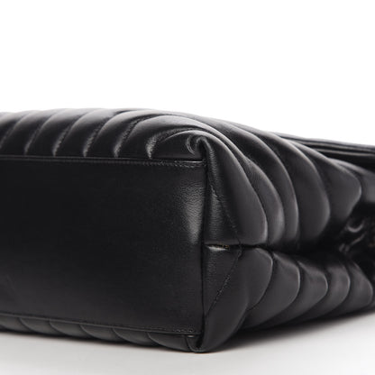 Saint Laurent Calfskin Y Quilted Monogram Medium Loulou Chain Satchel Black 6 of 17