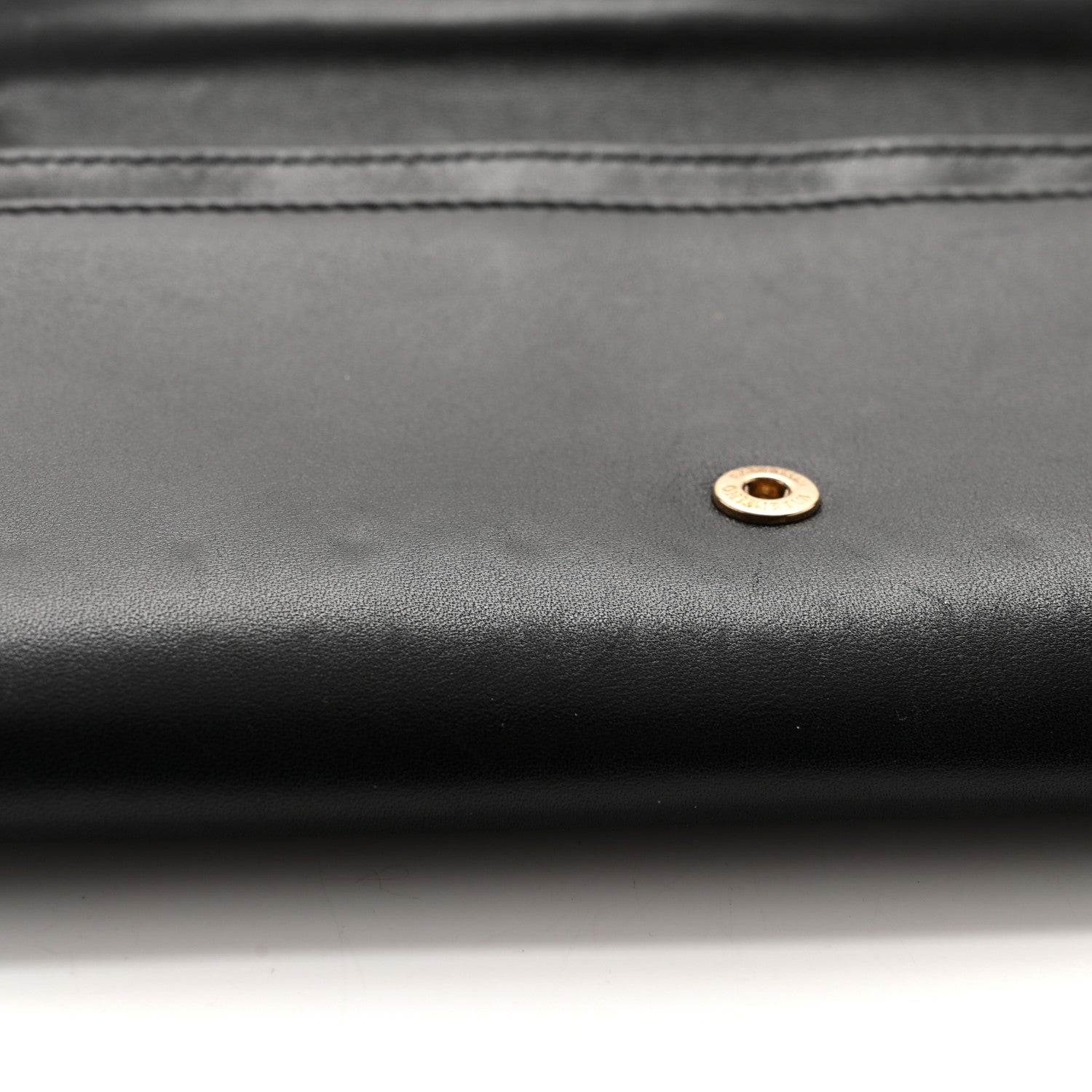 Valentino Garavani Vitello Rockstud Flap Wallet On Chain Black 12 of 15