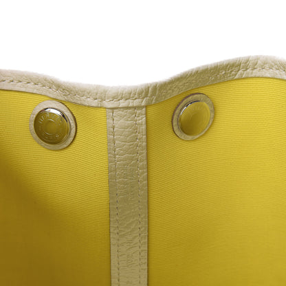 Hermes Toile Officier Vache Country Garden Party 30 TPM Lime White 9 of 11