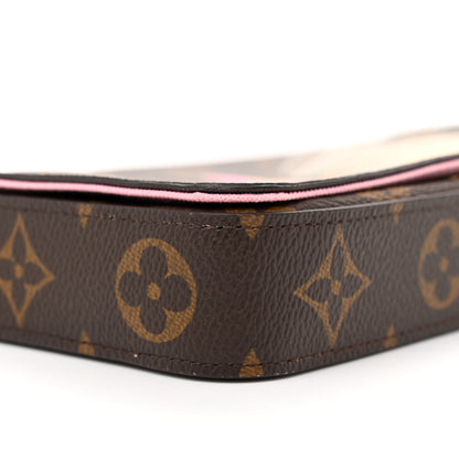 Louis Vuitton Monogram 2022 Christmas Animation Paris Pochette Felicie Chain Wallet Pink 9 of 12