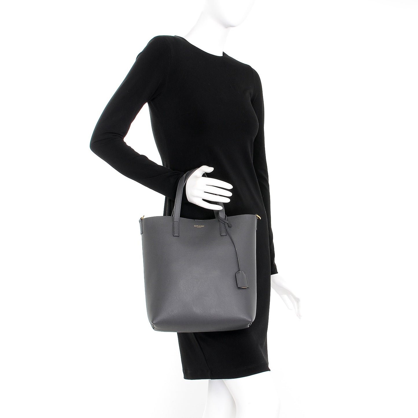 Calfskin Toy Shopping Tote Dark Anthracite