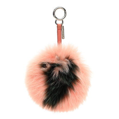 Fendi Fox Fur Y ABCharm Bag Charm Pink Black 1 of 4