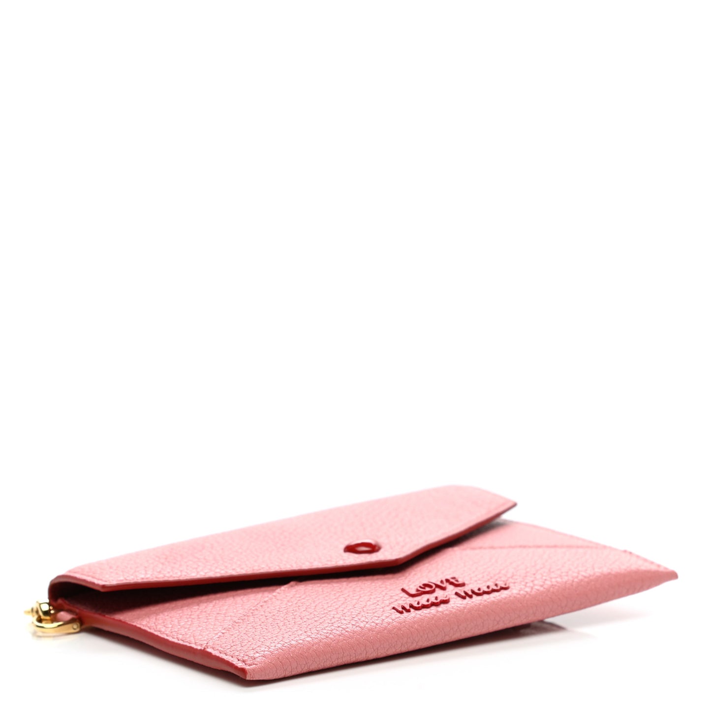 Goatskin Madras Love Wristlet Pouch Rosa