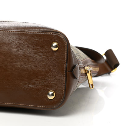 Gucci GG Supreme Monogram Azalea Calfskin Horsebit 1955 Duffle Bag Beige Ebony Brown Sugar 8 of 17