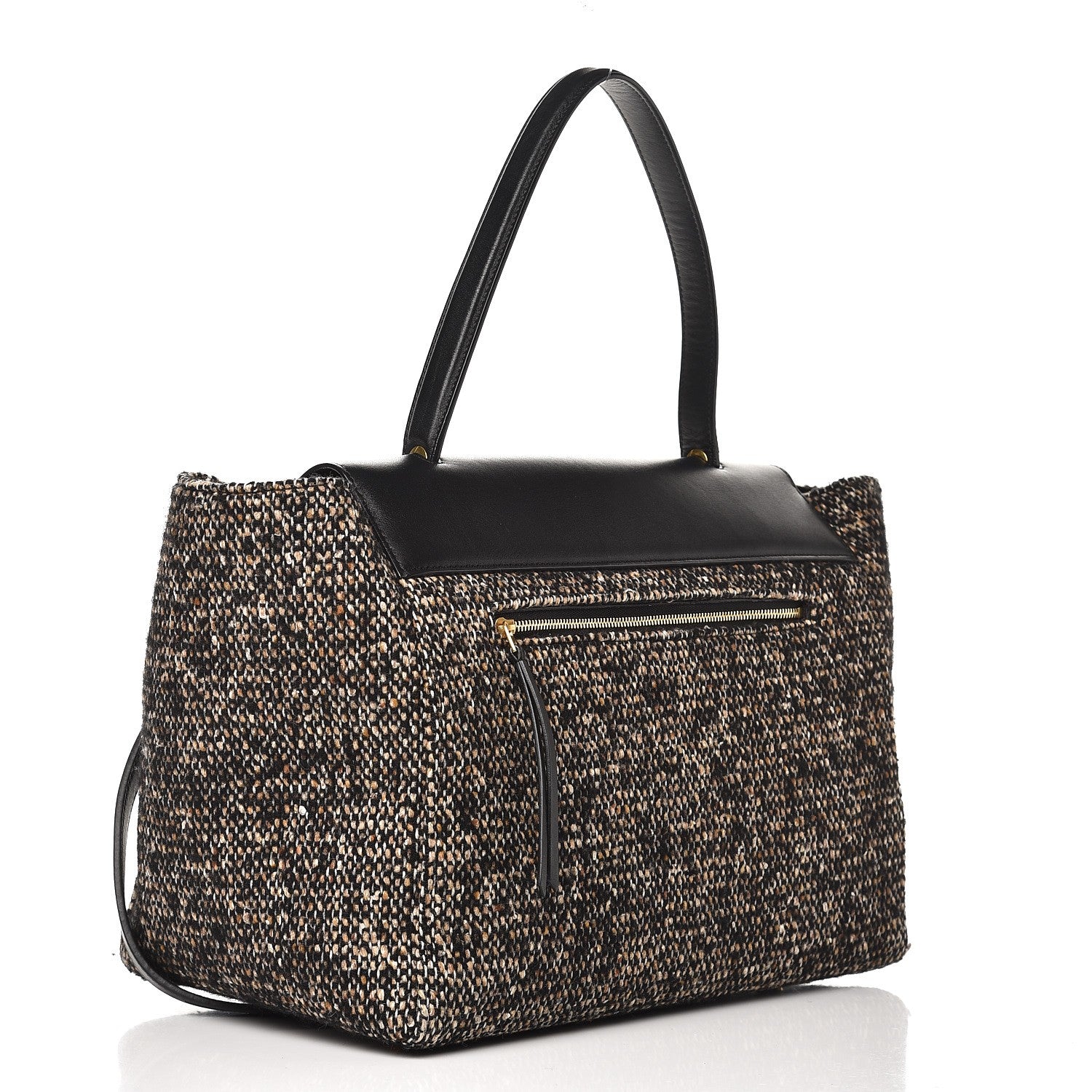 Celine Tweed Calfskin Small Belt Bag Black 3 of 9