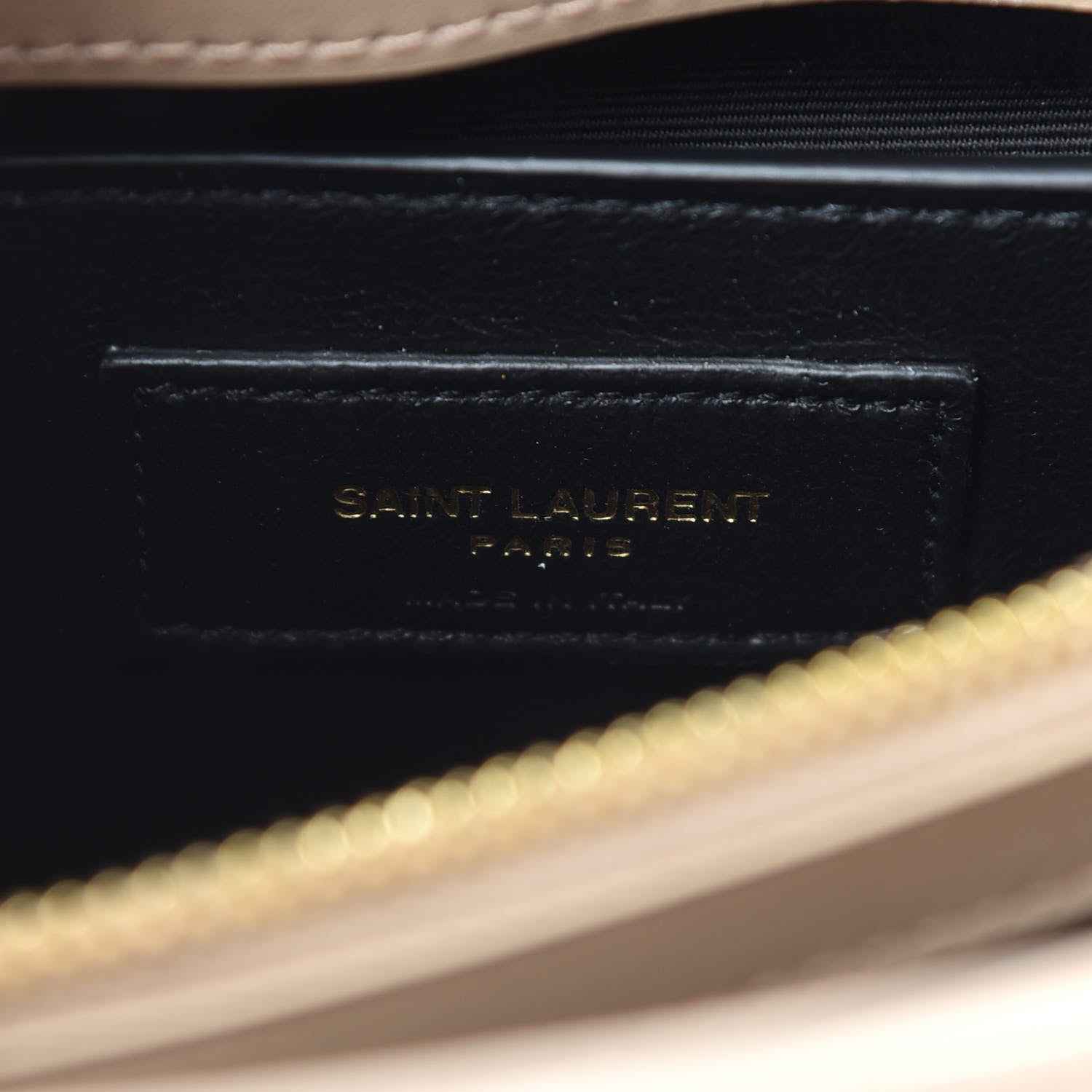 Saint Laurent Calfskin Y Quilted Monogram Small Loulou Chain Satchel Dark Beige 6 of 10