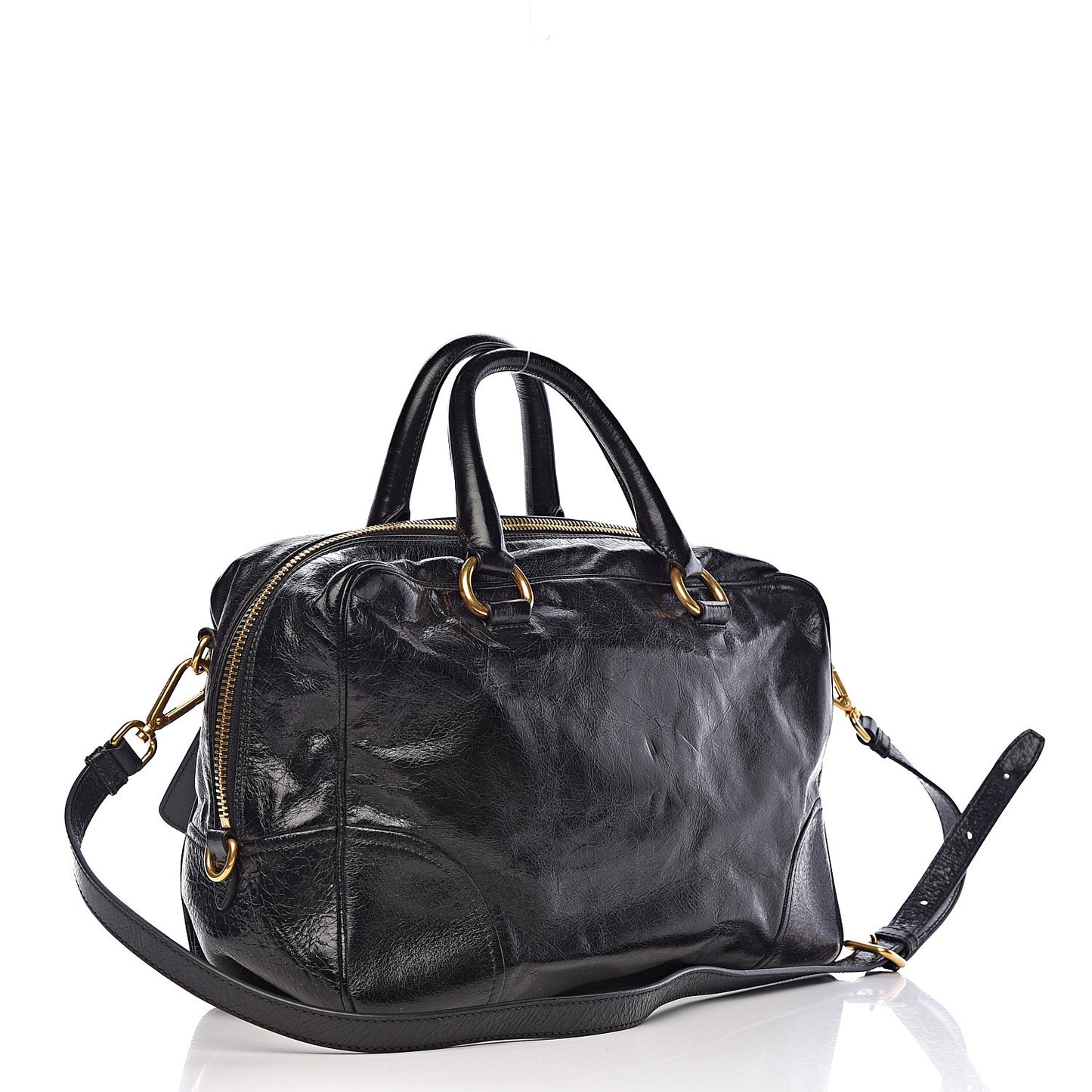 Vitello Shine Bauletto Black