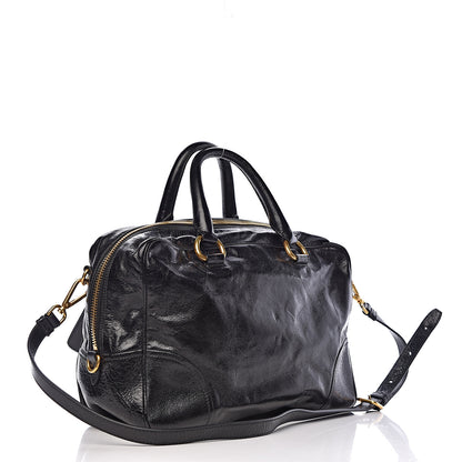 Prada Vitello Shine Bauletto Black 3 of 10