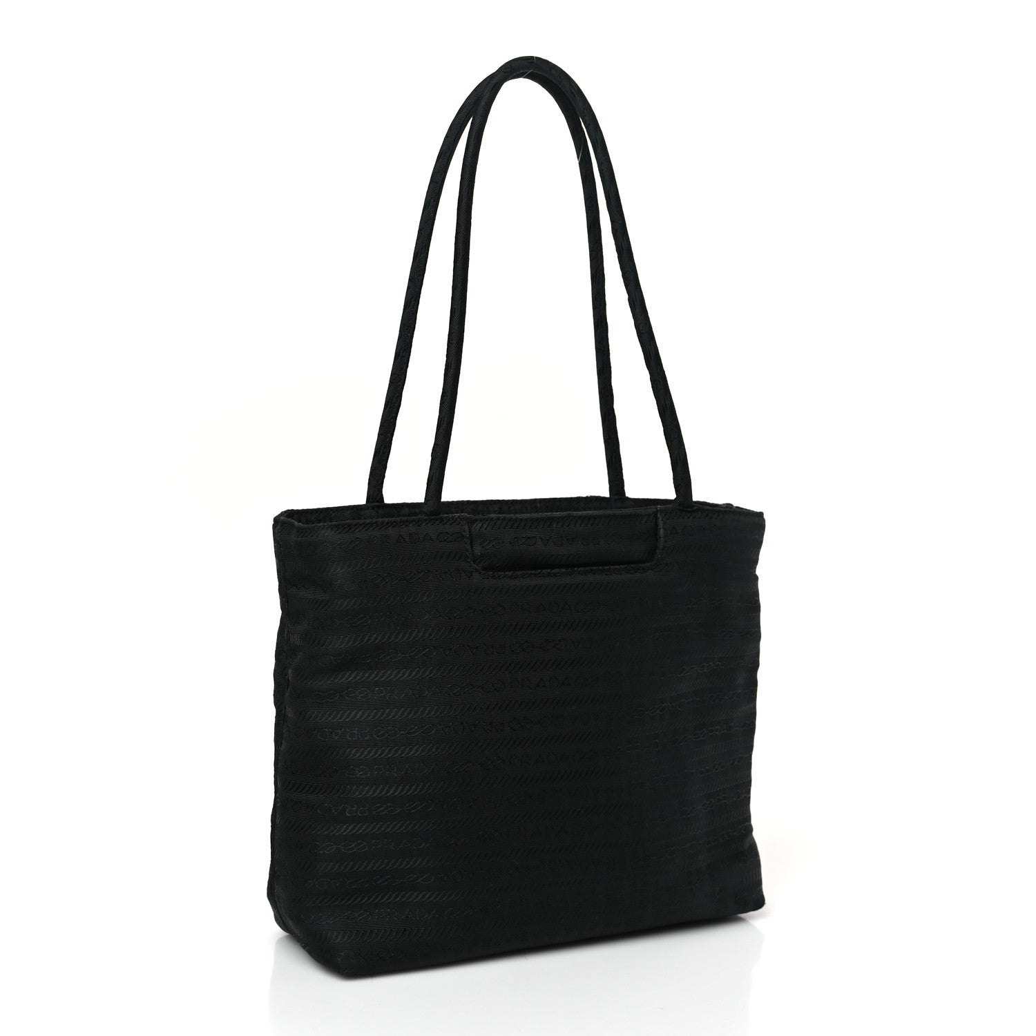 Prada Tessuto Nylon Jacquard Tote Black 3 of 8