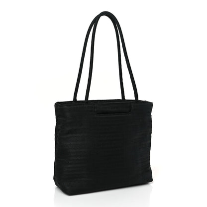 Prada Tessuto Nylon Jacquard Tote Black 3 of 8