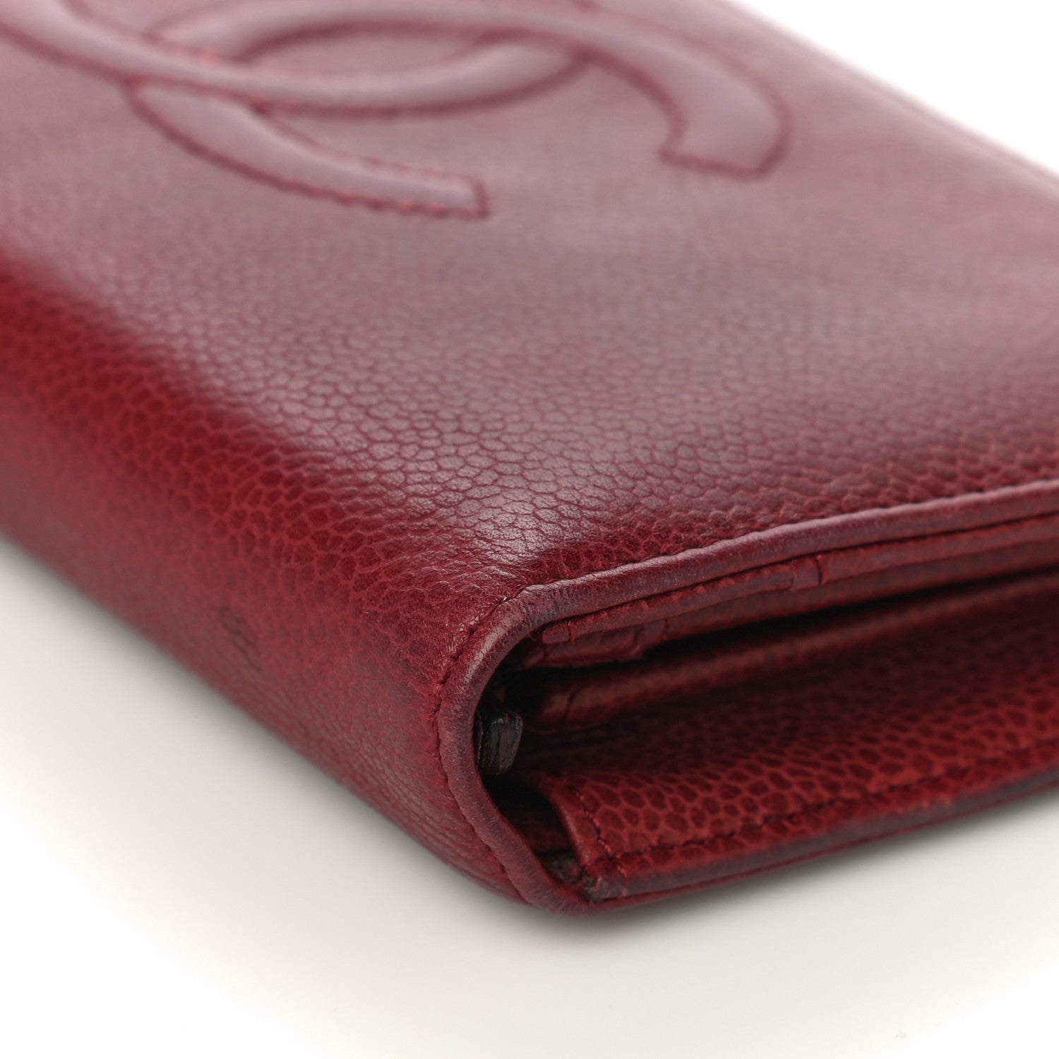 Chanel Caviar Timeless CC Yen Wallet Bordeaux 13 of 22