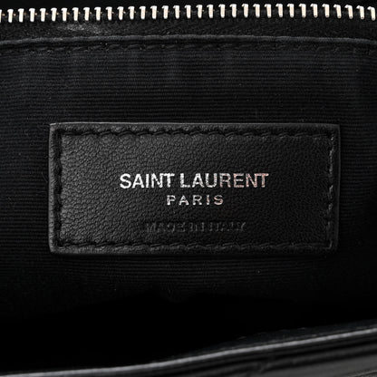 Saint Laurent Calfskin Y Quilted Monogram Small Loulou Backpack Black 6 of 13