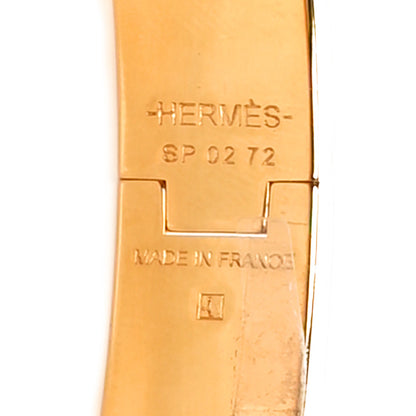 Hermes Enamel Printed Narrow Lanternes Ballons et Cocarde Clic Clac H Bracelet GM Lumiere 4 of 5