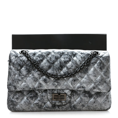 Chanel Metallic Caviar Quilted 2.55 Reissue 225 Flap Silver Black 10 of 10