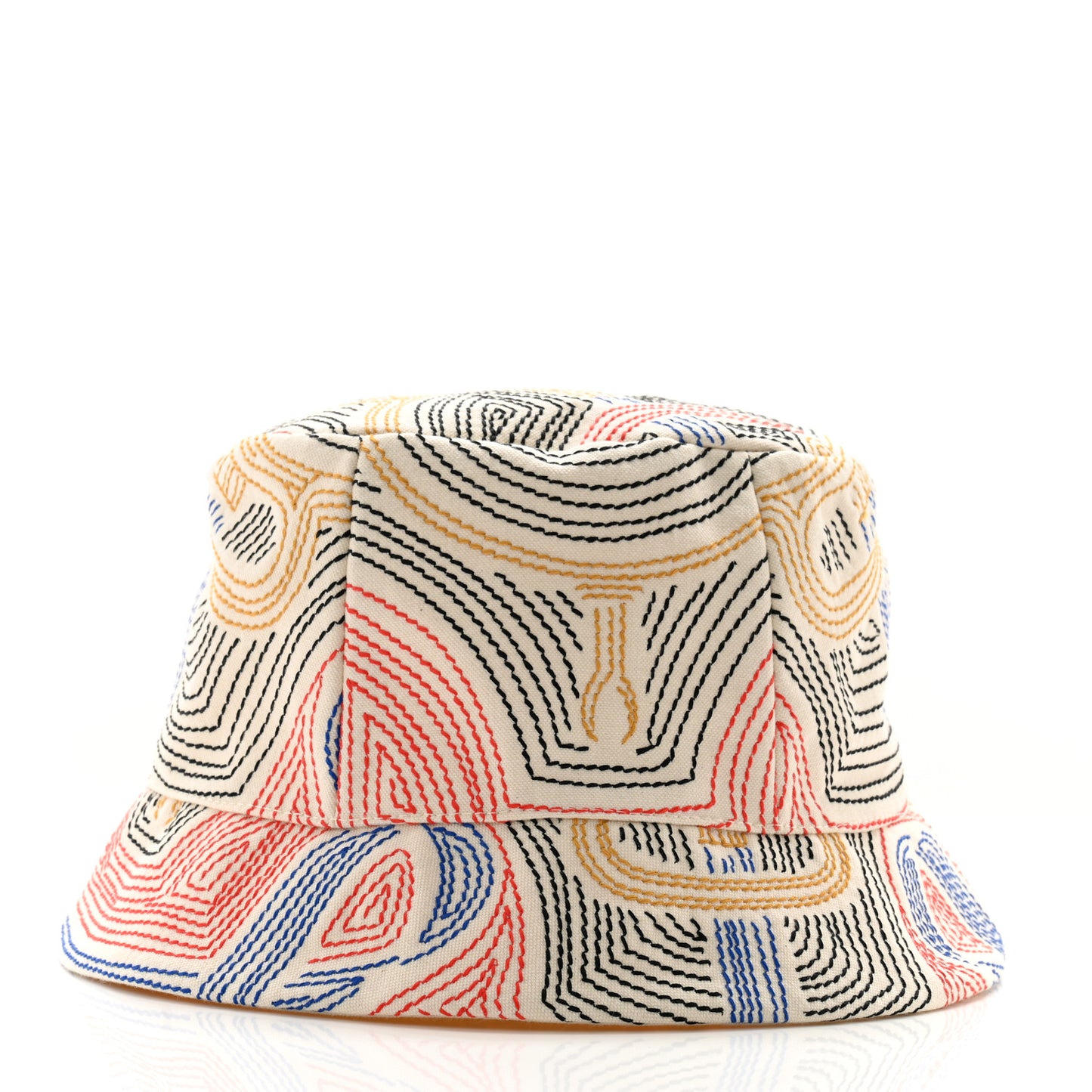 Cotton Eperon D'Or Embroidered Calvi Bucket Hat 56 Blanc Casse